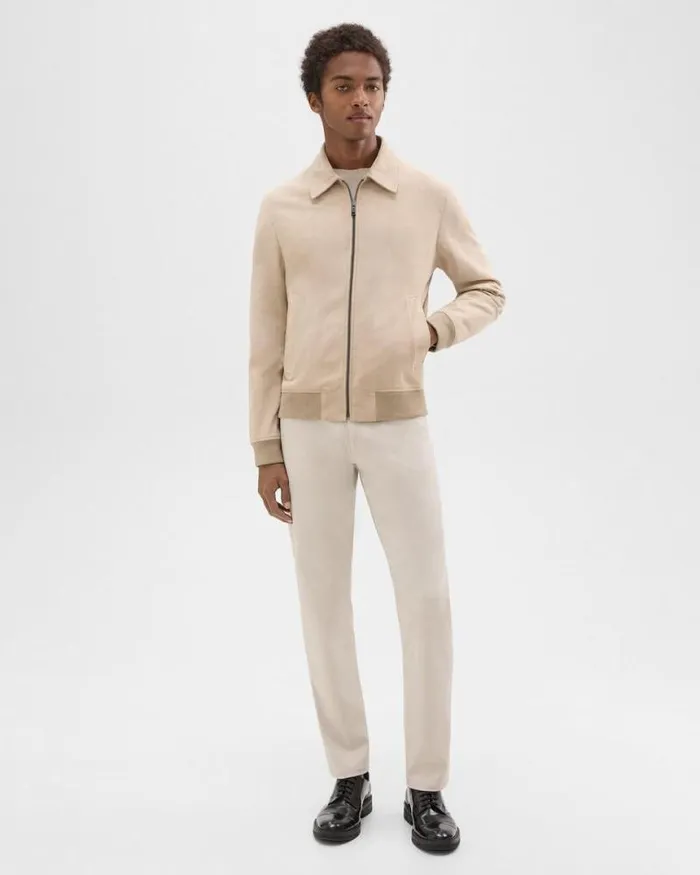 Outerwear Men Theory Wyatt Zip Jacket In Suede Sand Outerwear Men Theory Wyatt Zip Jacket In Suede Sand
