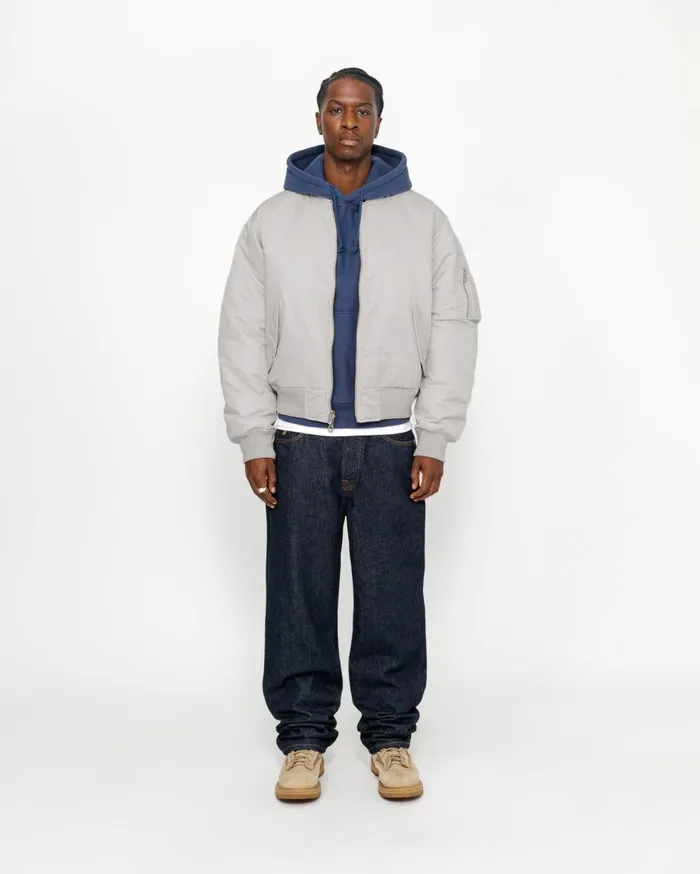 Outerwear MenWomen Stussy BUILT REVERSIBLE BOMBER JACKET Grey