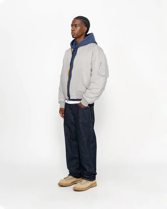 Outerwear MenWomen Stussy BUILT REVERSIBLE BOMBER JACKET Grey