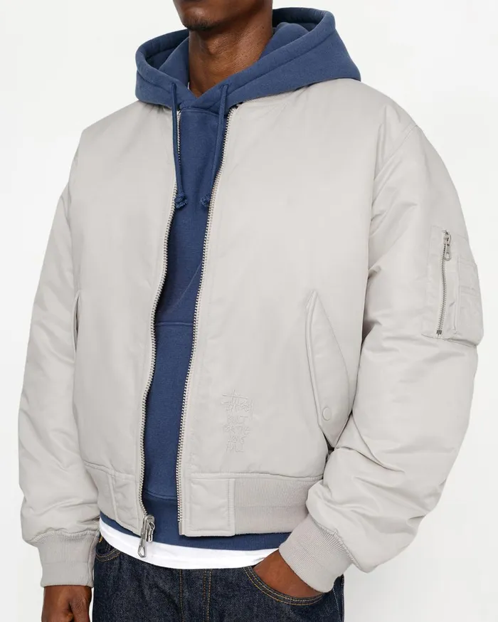 Outerwear MenWomen Stussy BUILT REVERSIBLE BOMBER JACKET Grey