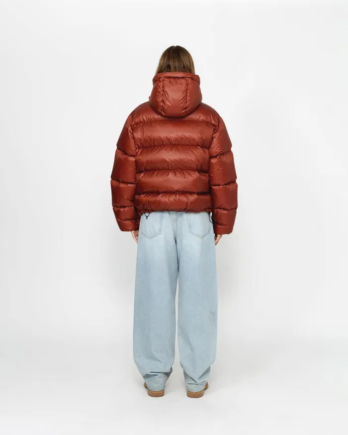 Outerwear MenWomen Stussy DOWN PARKA MICRO RIPSTOP Brick
