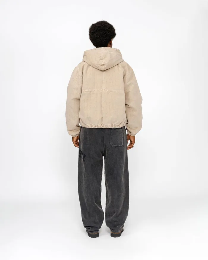 Outerwear MenWomen Stussy WORK JACKET CANVAS NEEDLE PUNCH Khaki