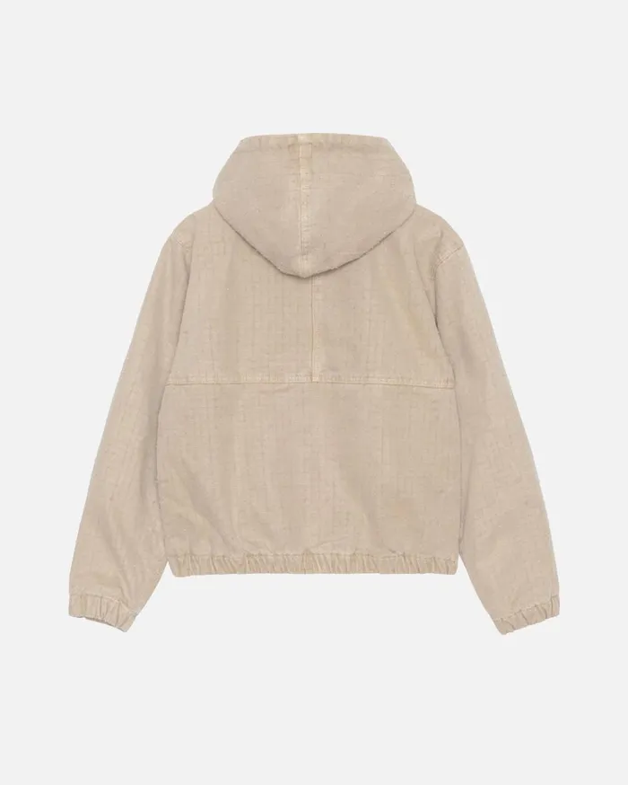 Outerwear MenWomen Stussy WORK JACKET CANVAS NEEDLE PUNCH Khaki