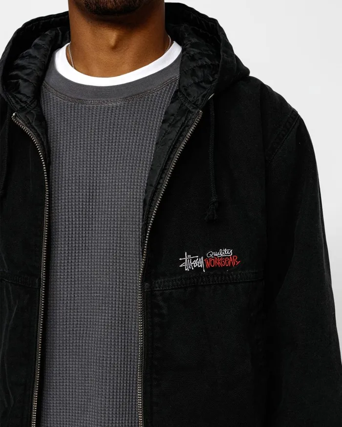 Outerwear MenWomen Stussy WORK JACKET INSULATED CANVAS Black