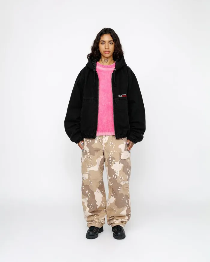 Outerwear MenWomen Stussy WORK JACKET INSULATED CANVAS Black