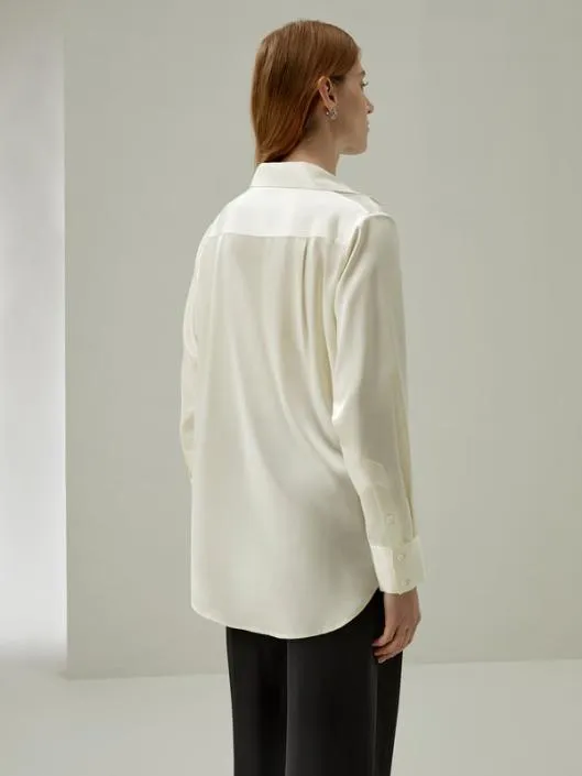 Oversized Silk Shirt For Women 8211 Long Sleeve Women Blouses Lilysilk Shirts