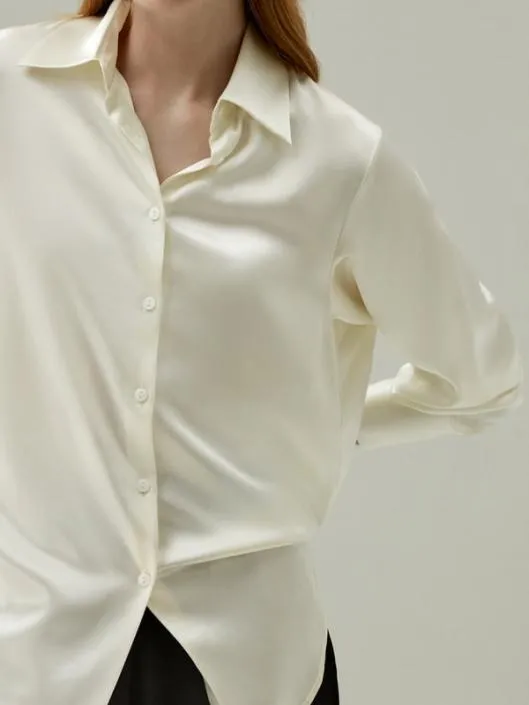 Oversized Silk Shirt For Women 8211 Long Sleeve Women Blouses Lilysilk Shirts