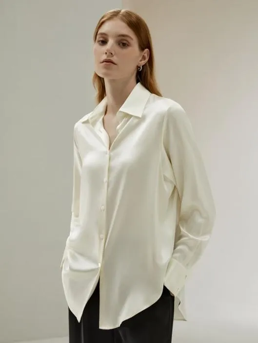 Oversized Silk Shirt For Women 8211 Long Sleeve Women Blouses Lilysilk Shirts