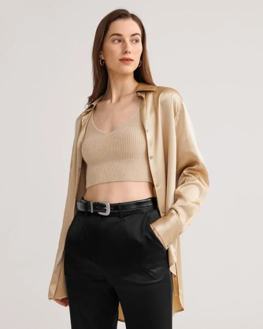 Oversized Silk Shirt For Women 8211 Long Sleeve Women Blouses Lilysilk Shirts