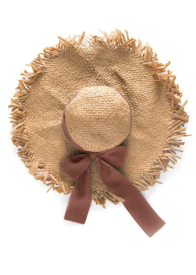 PACKABLE STRAW HAT Tan and Off White Women VENUS Hats