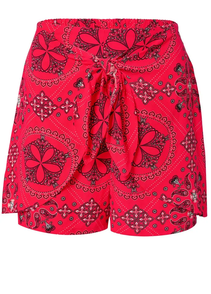 PAISLEY PRINT SHORTS Red Multi Women VENUS Shorts