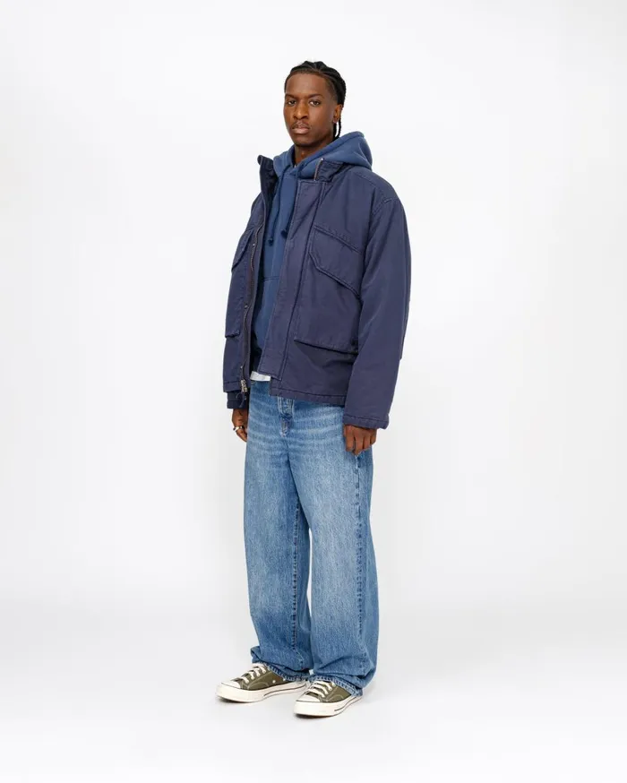Pants MenWomen Stussy RELAXED JEAN DENIM Medium Blue Pants MenWomen Stussy RELAXED JEAN DENIM Medium Blue