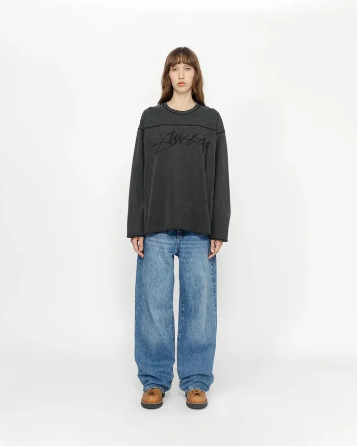 Pants MenWomen Stussy RELAXED JEAN DENIM Medium Blue Pants MenWomen Stussy RELAXED JEAN DENIM Medium Blue