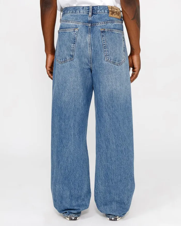 Pants MenWomen Stussy RELAXED JEAN DENIM Medium Blue Pants MenWomen Stussy RELAXED JEAN DENIM Medium Blue