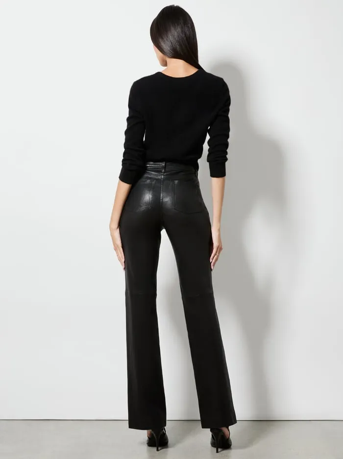 Pants Women Alice Olivia Amazing Leather Pant Black