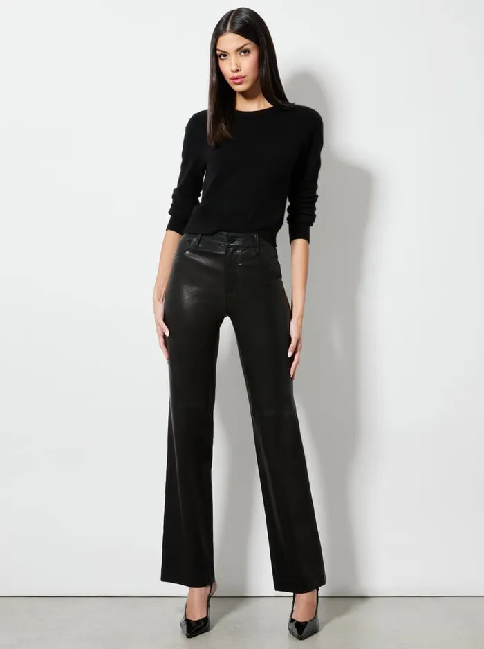 Pants Women Alice Olivia Amazing Leather Pant Black