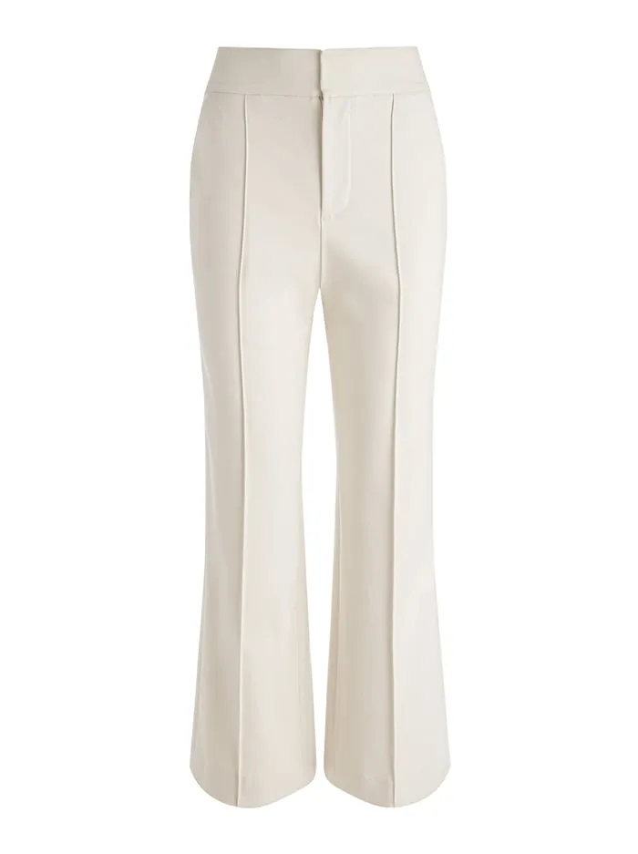 Pants Women Alice Olivia Dylan Cropped Pant Solid Oatmeal