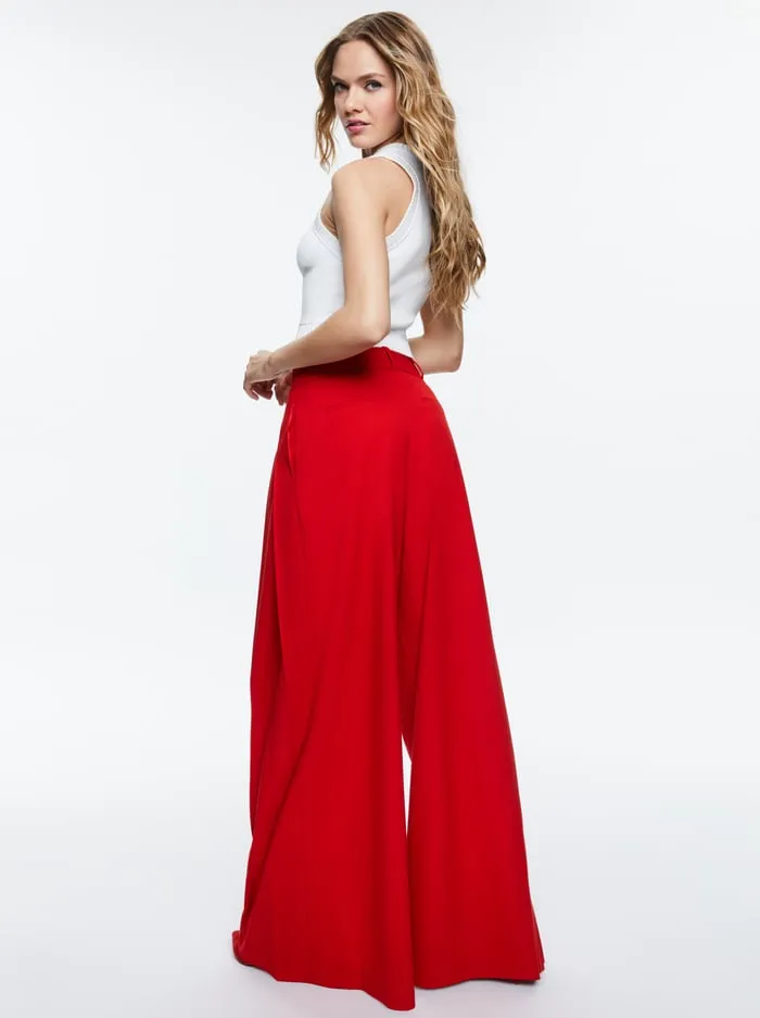 Pants Women Alice Olivia Simon Trouser Red Apple
