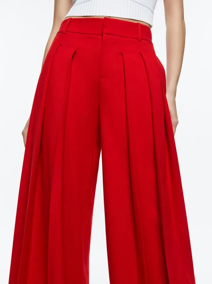 Pants Women Alice Olivia Simon Trouser Red Apple