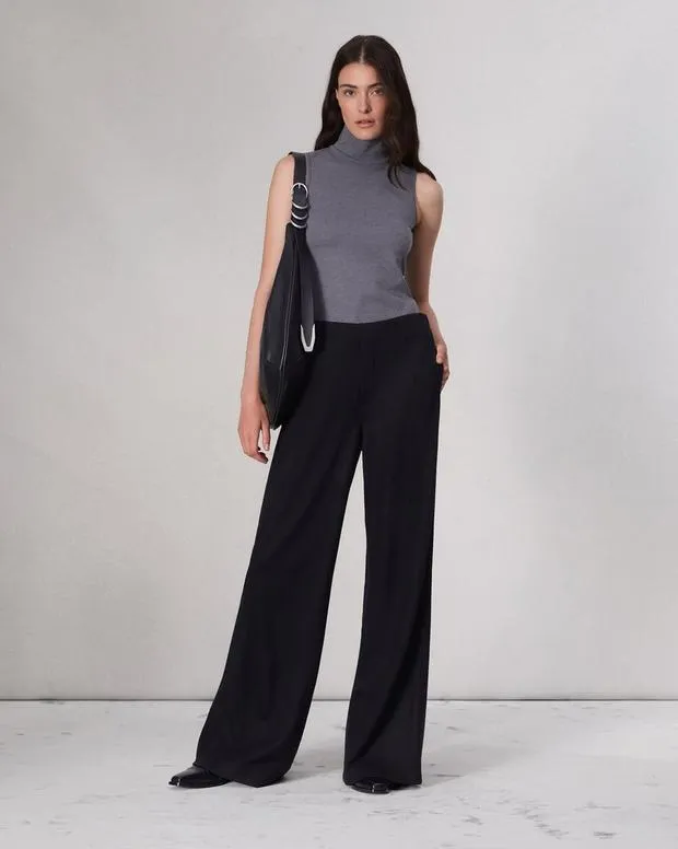 Pants Women Rag and Bone Melanie Wool Pant Black