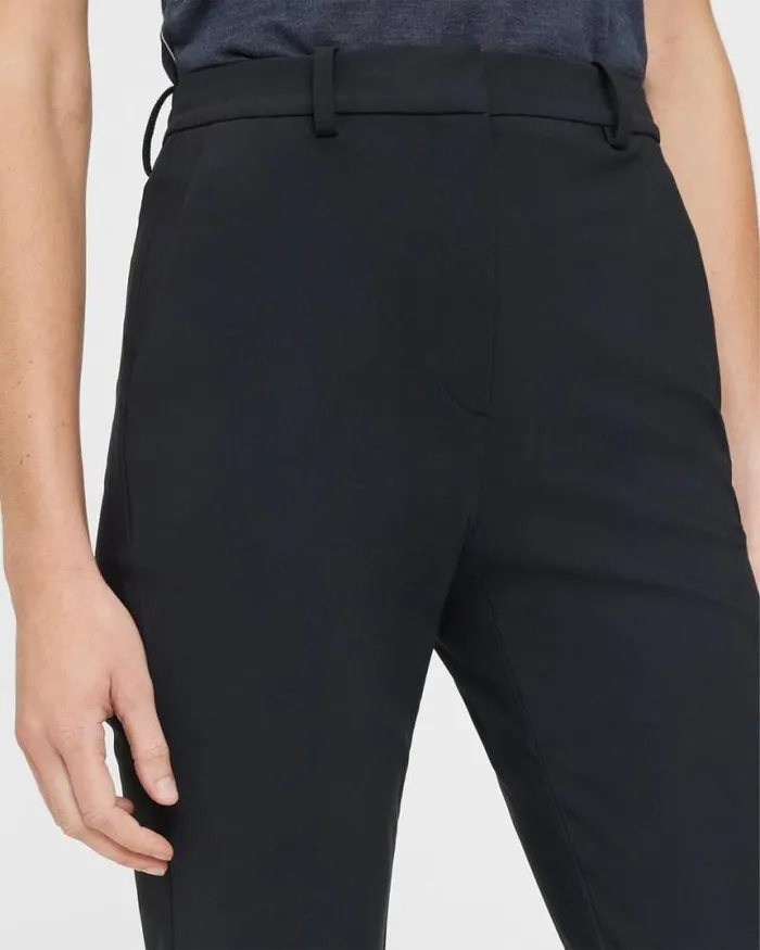 Pants Women Theory Cropped HighWaist Pant In Precision Ponte Black Pants Women Theory Cropped HighWaist Pant In Precision Ponte Black