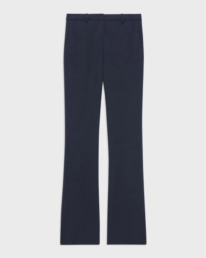 Pants Women Theory Flared Pant In Good Wool Nocturne Navy