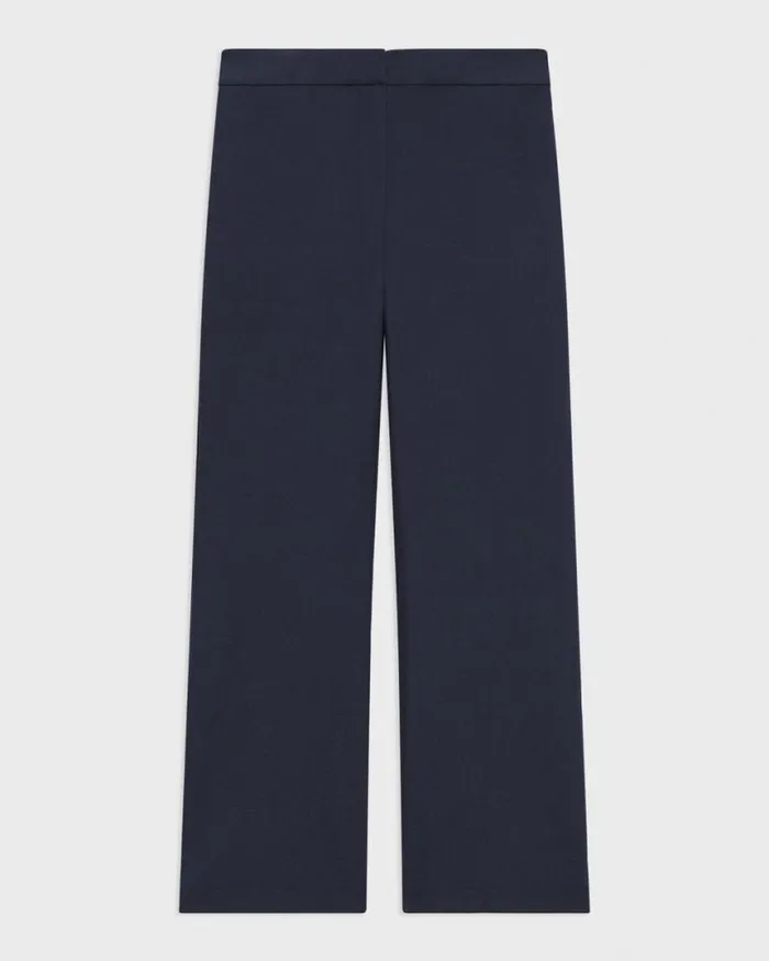 Pants Women Theory Kick Pant In Stretch Cotton Nocturne Navy Pants Women Theory Kick Pant In Stretch Cotton Nocturne Navy