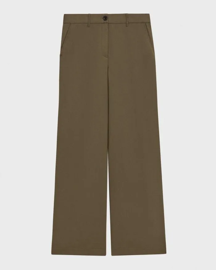 Pants Women Theory StraightLeg Pant In Organic Cotton Dark Olive Pants Women Theory StraightLeg Pant In Organic Cotton Dark Olive