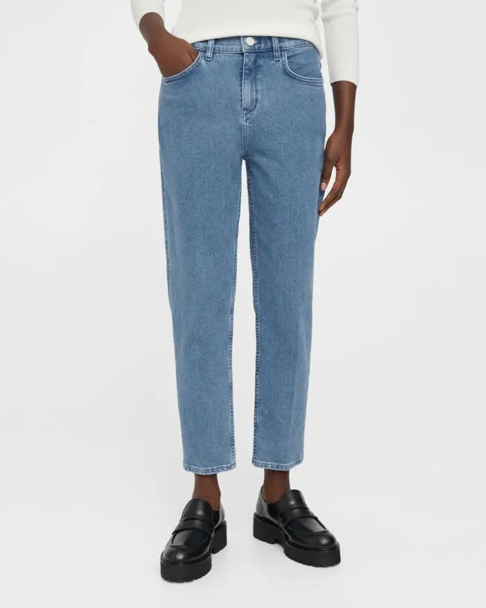 Pants Women Theory Treeca Jean In Stretch Denim Washed Indigo Pants Women Theory Treeca Jean In Stretch Denim Washed Indigo