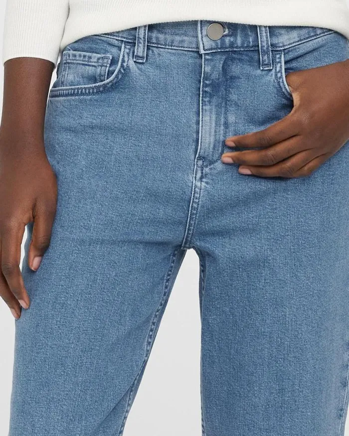 Pants Women Theory Treeca Jean In Stretch Denim Washed Indigo Pants Women Theory Treeca Jean In Stretch Denim Washed Indigo