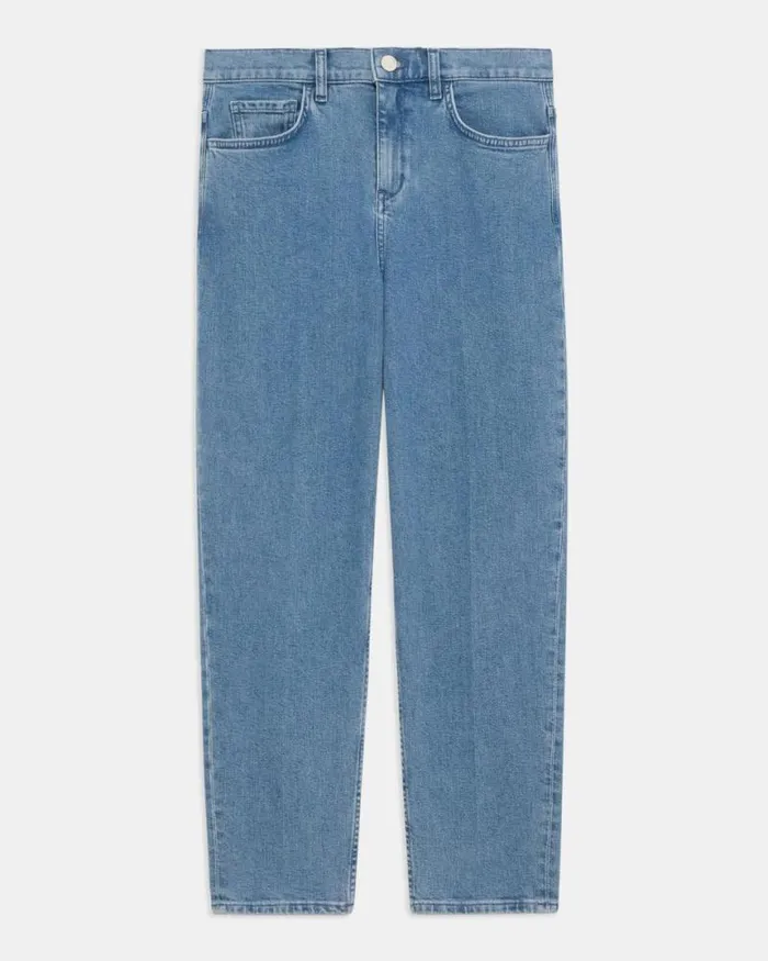 Pants Women Theory Treeca Jean In Stretch Denim Washed Indigo Pants Women Theory Treeca Jean In Stretch Denim Washed Indigo