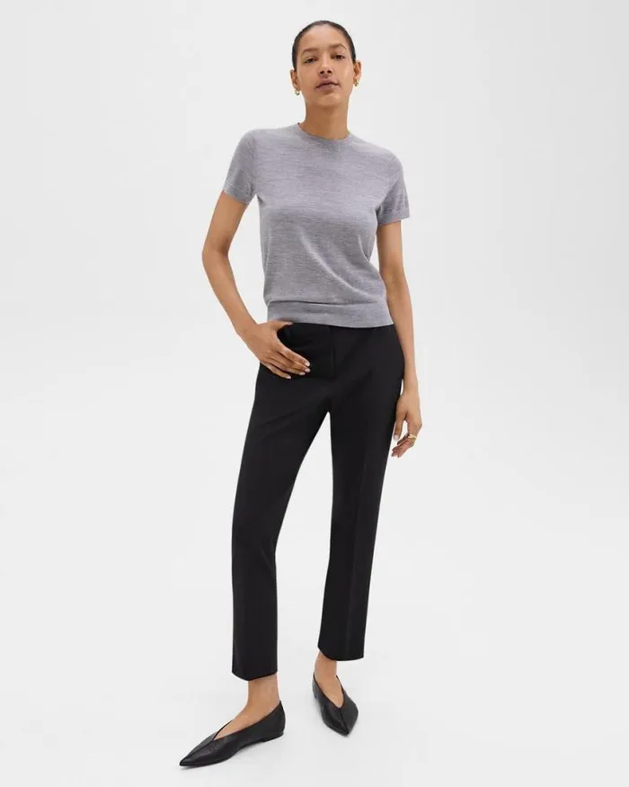 Pants Women Theory Treeca Pant In Good Wool Black