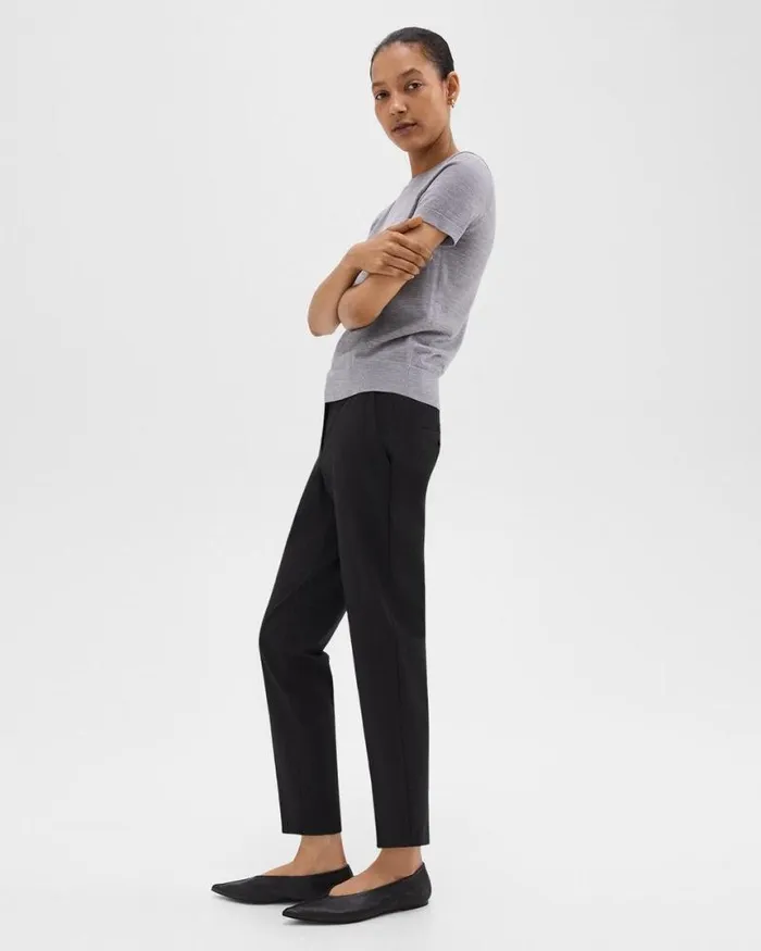Pants Women Theory Treeca Pant In Good Wool Black