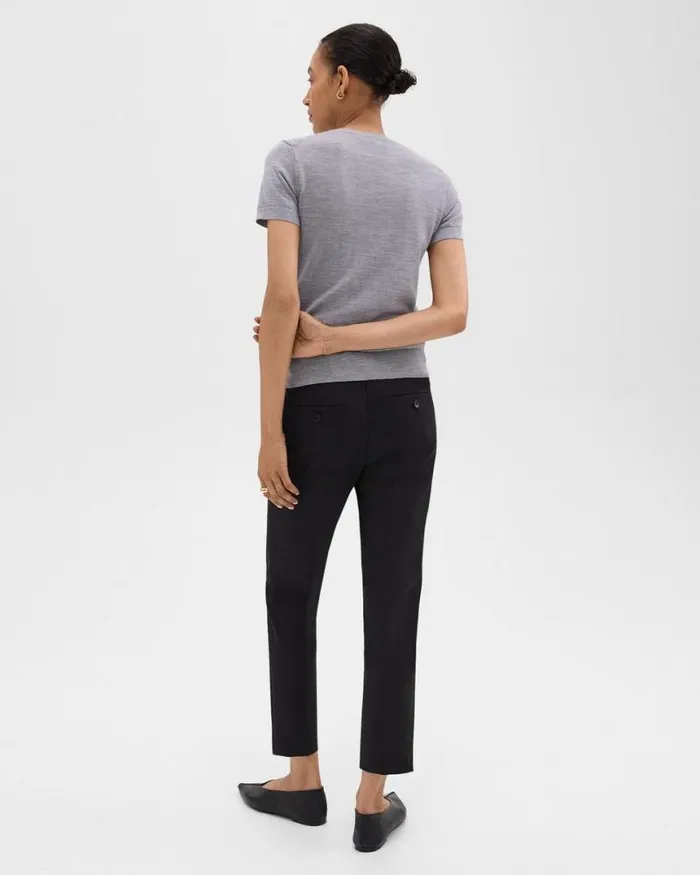 Pants Women Theory Treeca Pant In Good Wool Black