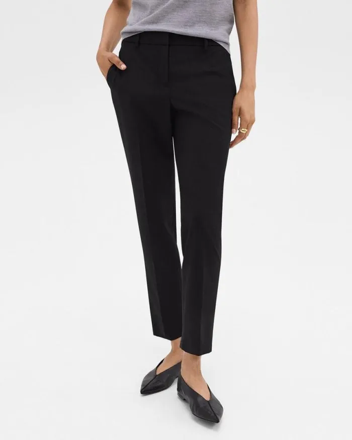 Pants Women Theory Treeca Pant In Good Wool Black