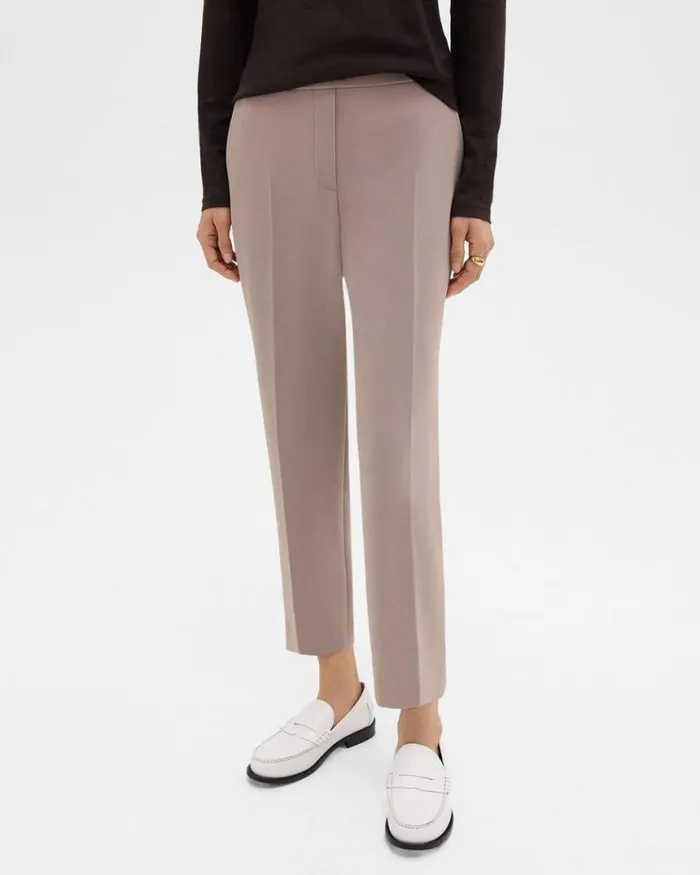Pants Women Theory Treeca PullOn Pant In Admiral Crepe Cinder