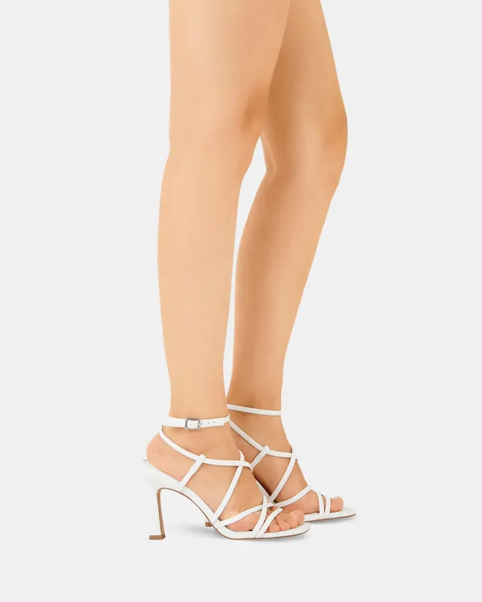 Party NOVO Shoes Women LOLLA WHITE Open Toe Heels