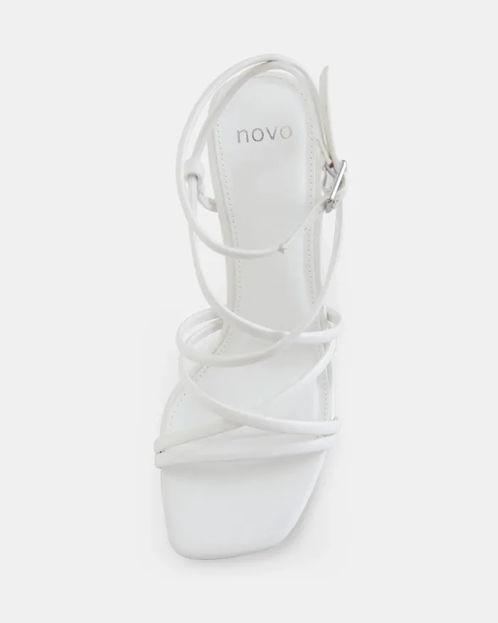 Party NOVO Shoes Women LOLLA WHITE Open Toe Heels