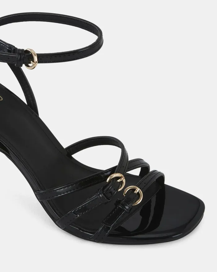 Party Women NOVO Shoes MADAIO Black Patent Stilettos