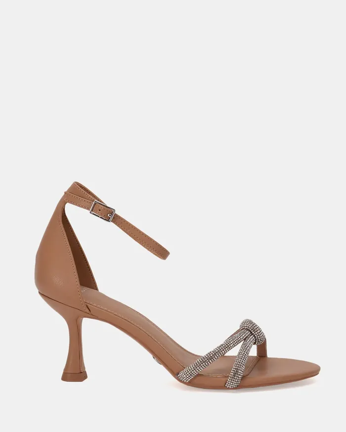 Party Women PERSEUS CAMEL Kitten Heels NOVO Shoes