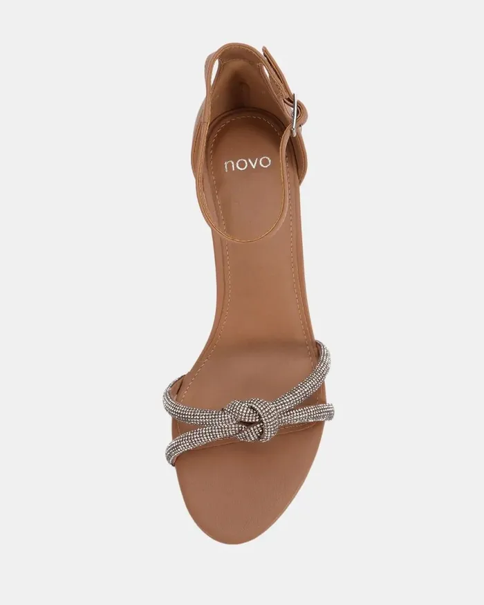 Party Women PERSEUS CAMEL Kitten Heels NOVO Shoes