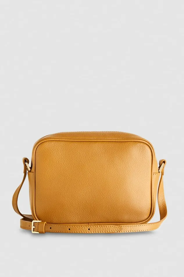Patrizia Pepe Crossbodys Leather Camera Bag With Inside Pocket Brown 8211 Women