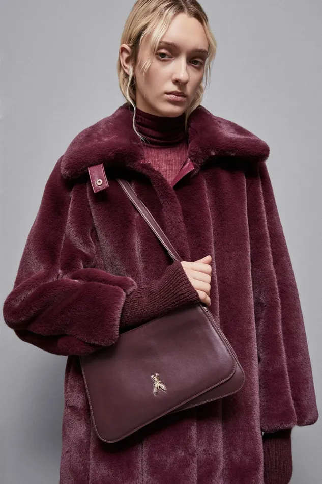 Patrizia Pepe Crossbodys Shoulder Bag With Leather Handles Purple 8211 Women
