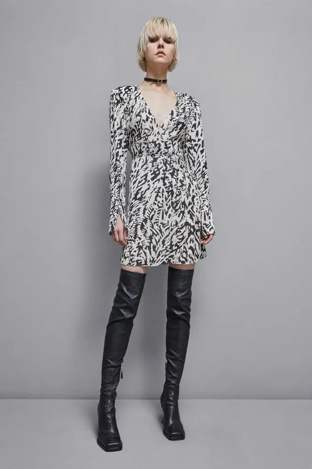 Patrizia Pepe Dresses Georgette Mini Dress Black 8211 Women
