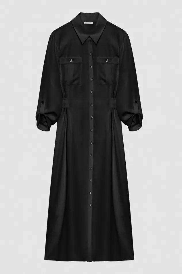 Patrizia Pepe Dresses LongSleeved Chemisier Dress Black 8211 Women