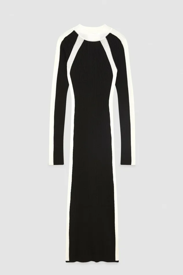 Patrizia Pepe Dresses Ribbed Viscose Blend Dress Black 8211 Women