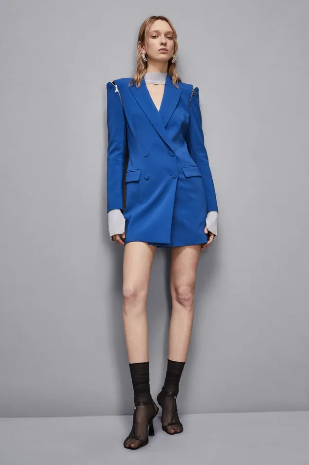 Patrizia Pepe Dresses Zippered Jacket Dress Blue 8211 Women