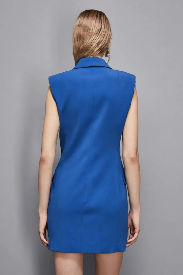 Patrizia Pepe Dresses Zippered Jacket Dress Blue 8211 Women