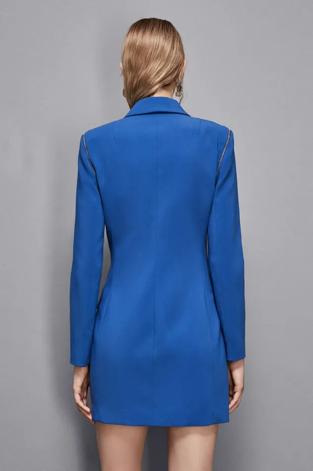 Patrizia Pepe Dresses Zippered Jacket Dress Blue 8211 Women