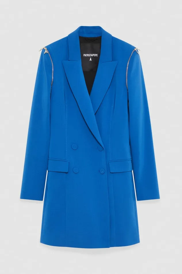 Patrizia Pepe Dresses Zippered Jacket Dress Blue 8211 Women